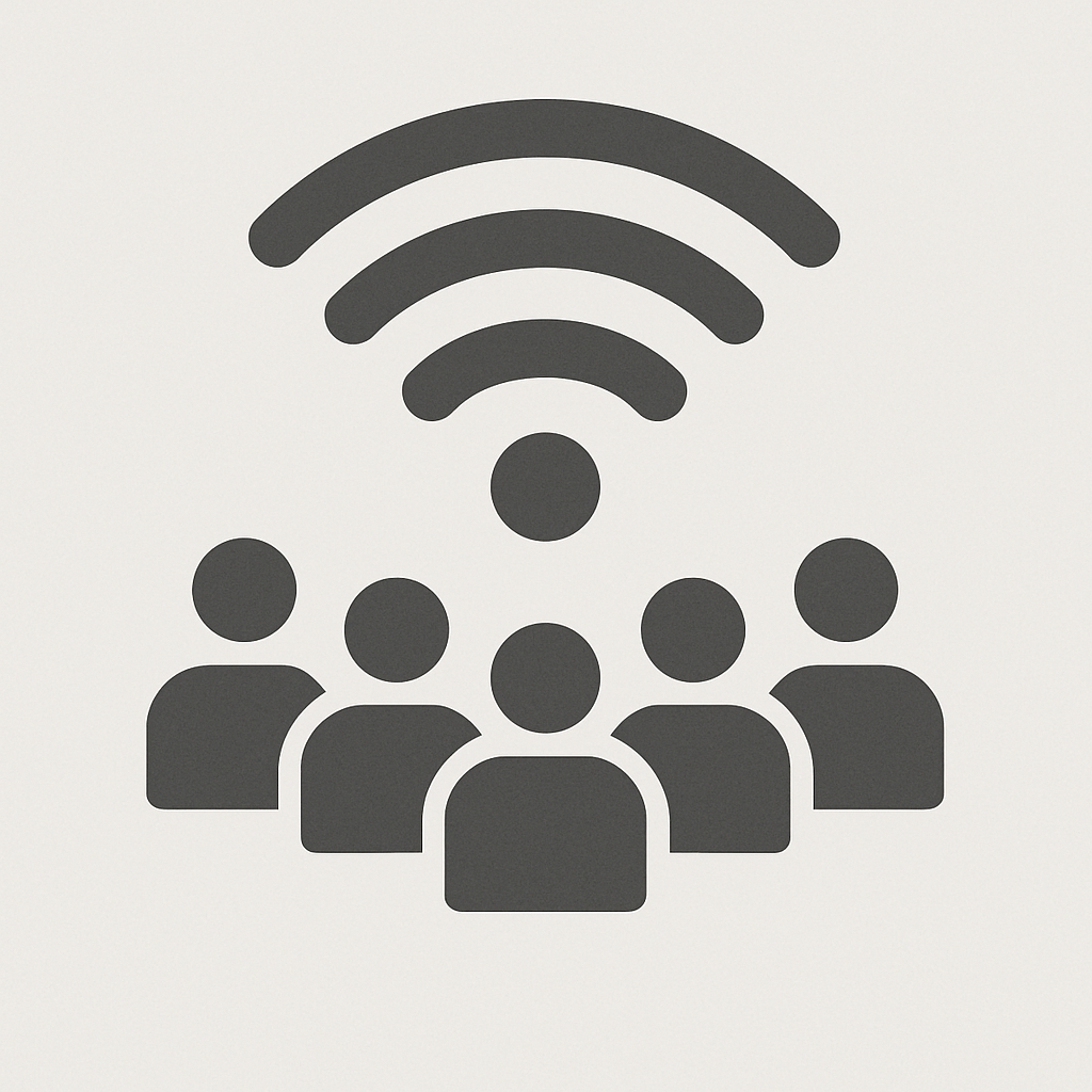 Ícone Wi-Fi para Eventos de Alta Densidade